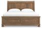 Feddinger  Storage Sleigh Bed With Mirrored Dresser