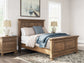 Feddinger  Panel Bed With Mirrored Dresser