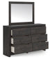 Hollivern  Panel Storage Bed With Mirrored Dresser