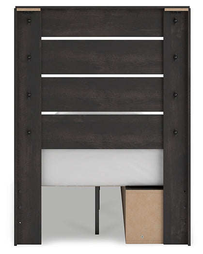 Hollivern  Panel Storage Bed With Mirrored Dresser And Chest