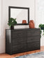 Hollivern  Panel Storage Bed With Mirrored Dresser And Nightstand