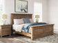 Feddinger  Panel Bed With Mirrored Dresser And Chest