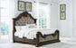 Maylee  Upholstered Bed With Mirrored Dresser, Chest And Nightstand