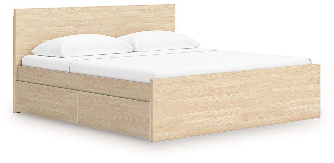 Onita  Panel Platform Bed With 2 Side Storage