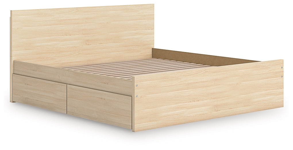 Onita  Panel Platform Bed With 2 Side Storage