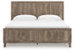 Rusticott  Panel Bed With Mirrored Dresser