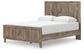 Rusticott  Panel Bed With Mirrored Dresser And Nightstand