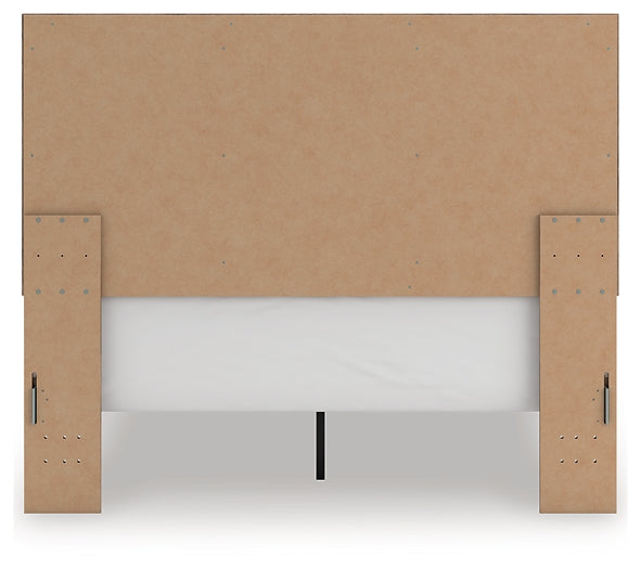 Rusticott  Panel Bed With Mirrored Dresser