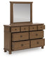 Rowlenstown California  Poster Bed With Mirrored Dresser