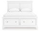 Fortman  Panel Storage Bed With Mirrored Dresser And Nightstand