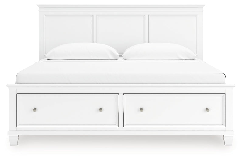 Fortman  Panel Storage Bed With Mirrored Dresser