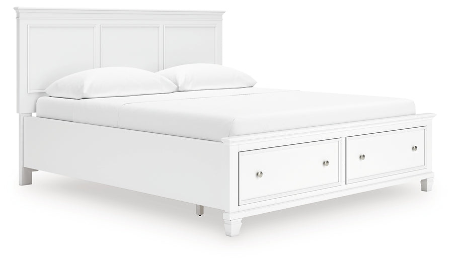 Fortman California  Panel Storage Bed, Dresser And Mirror