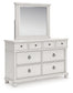Rowlenstown  Poster Bed, Dresser And Mirror