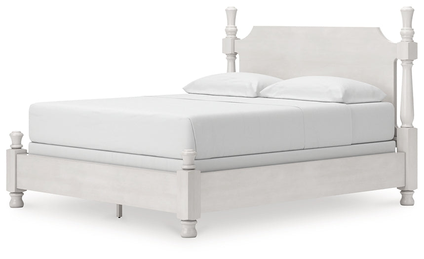 Rowlenstown California  Poster Bed, Dresser, Mirror And Nightstand