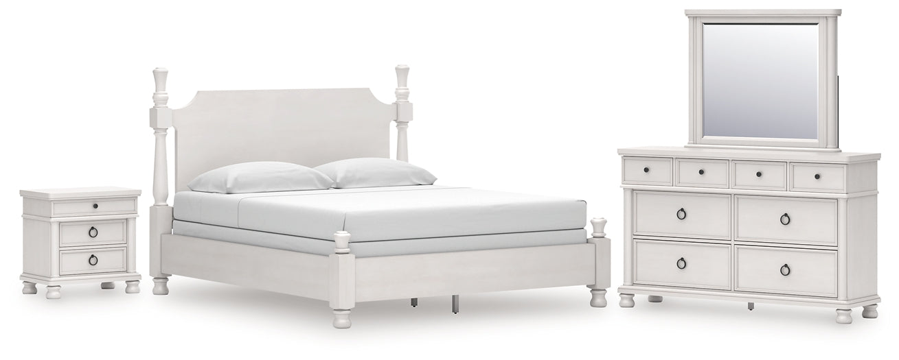 Rowlenstown California  Poster Bed, Dresser, Mirror And Nightstand