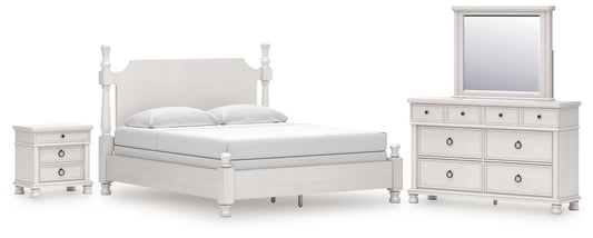 Rowlenstown California  Poster Bed, Dresser, Mirror And Nightstand