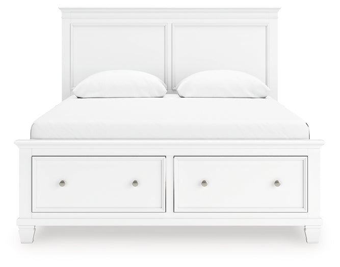 Fortman  Panel Storage Bed With Mirrored Dresser