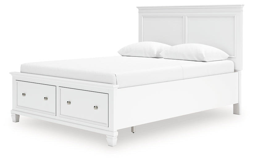 Fortman  Panel Storage Bed With Mirrored Dresser