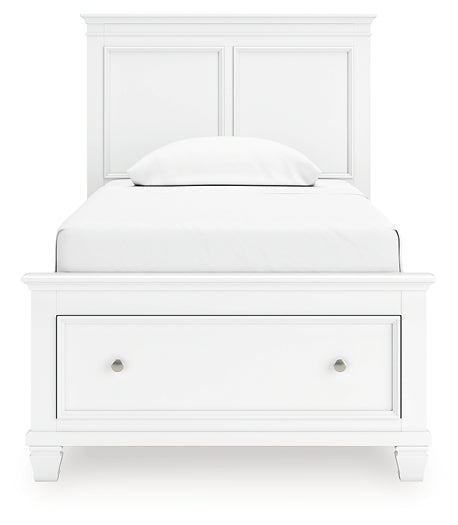 Fortman  Panel Storage Bed, Dresser, Mirror And Nightstand