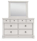 Rowlenstown  Poster Bed, Dresser And Mirror