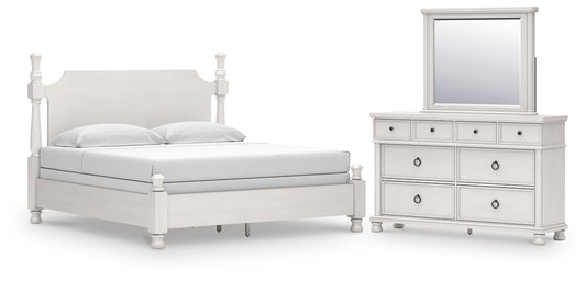 Rowlenstown  Poster Bed, Dresser And Mirror