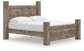 Rusticott California  Poster Bed With Mirrored Dresser And Nightstand