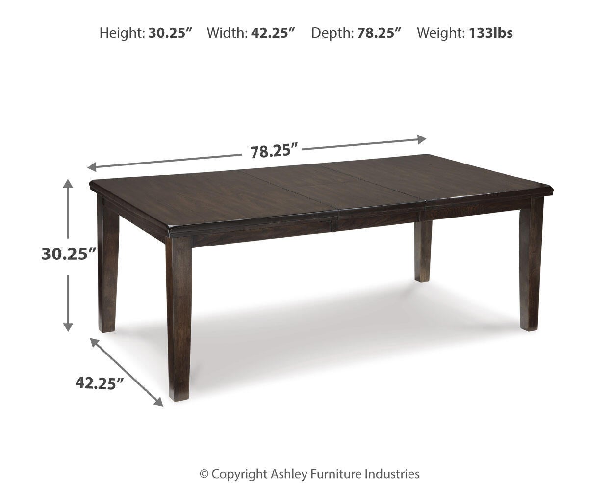 Mesa de comedor Haddigan RECT EXT