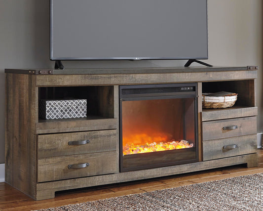 Mueble para TV Trinell de 63" con chimenea eléctrica