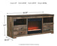 Mueble para TV Trinell de 63" con chimenea eléctrica