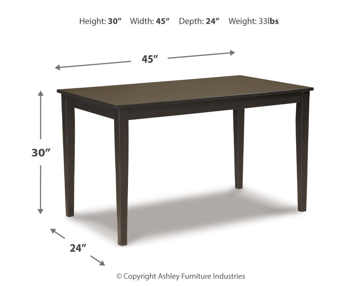 Mesa de comedor rectangular Kimonte