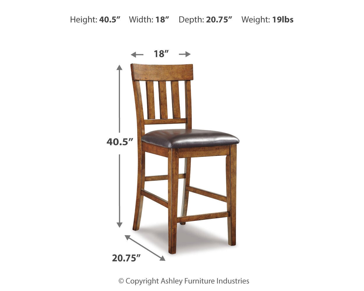 Taburete de bar tapizado Ralene (2 unidades)