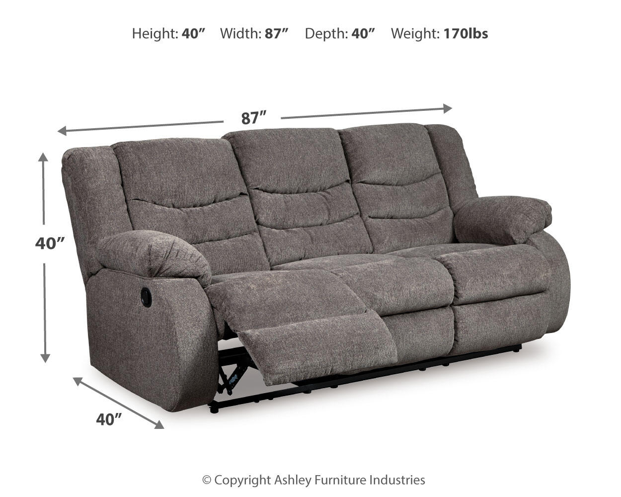 Sofá reclinable Tulen