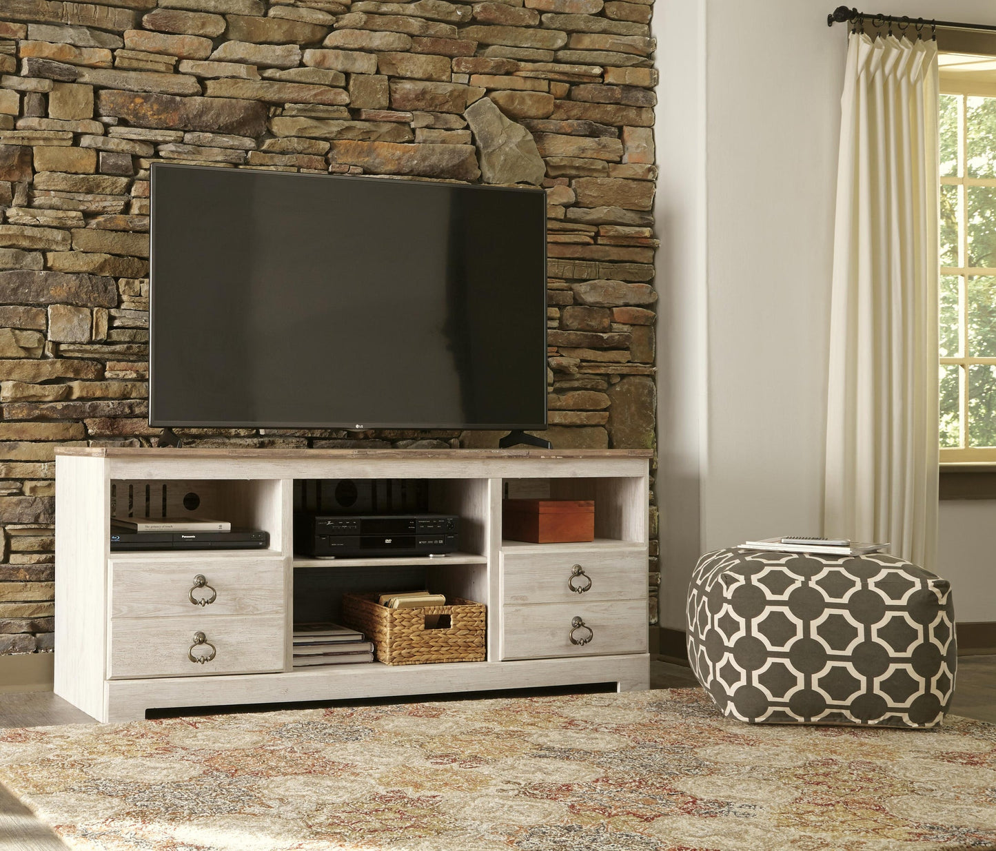 Mueble para TV LG Willowton con opción de chimenea