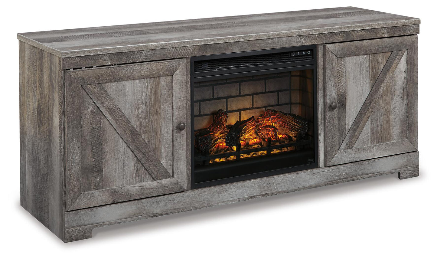 Mueble para TV Wynnlow de 63" con chimenea eléctrica