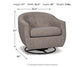 Silla giratoria con acento Upshur