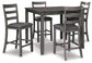 Juego de mesa de centro cuadrada Bridson (5 unidades)