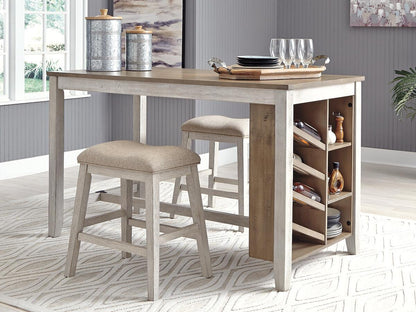 Mesa de mostrador rectangular Skempton con almacenamiento