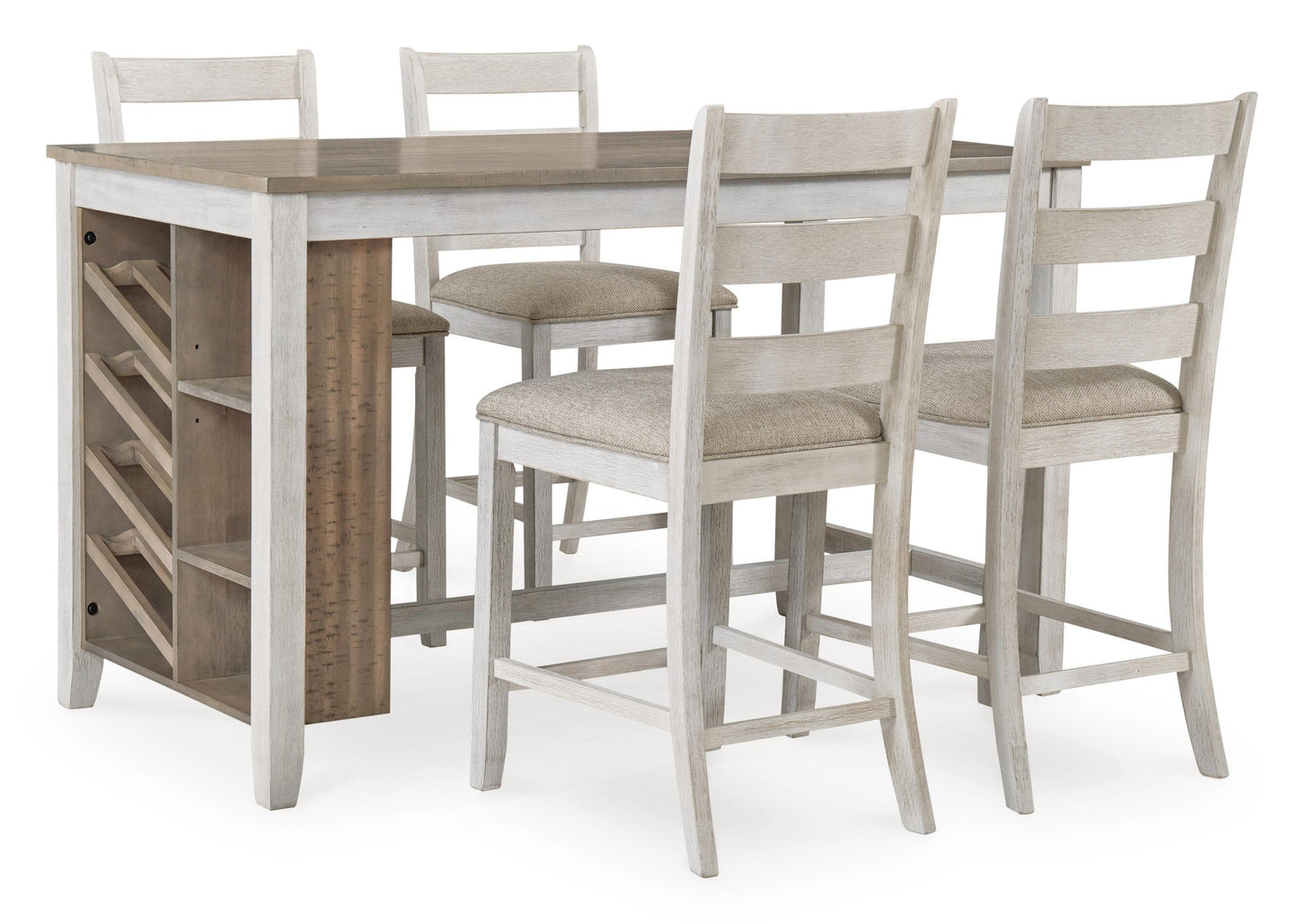 Mesa de mostrador rectangular Skempton con almacenamiento