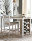 Mesa de mostrador rectangular Skempton con almacenamiento