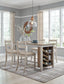 Mesa de mostrador rectangular Skempton con almacenamiento