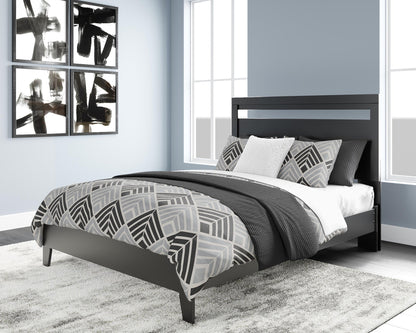 Cama de plataforma con paneles Finch