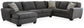 Seccional Ambee de 3 piezas con chaise longue
