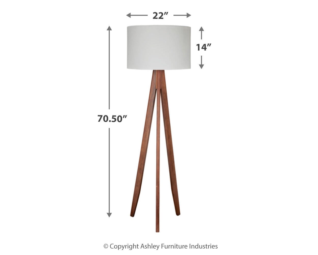 Lámpara de pie de madera Dallson (1 unidad)