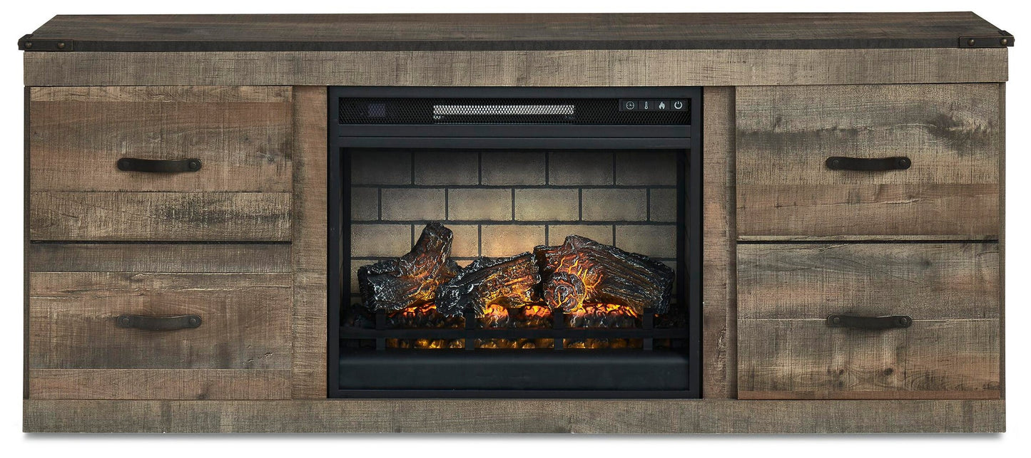 Mueble de TV Trinell con chimenea eléctrica