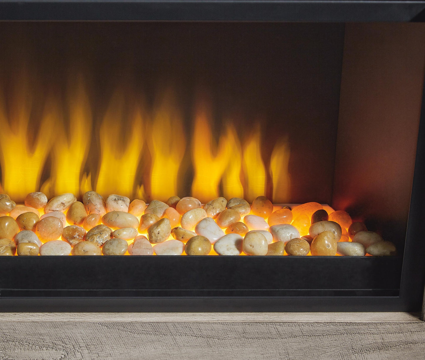 Mueble para TV Naydell de 92" con chimenea eléctrica
