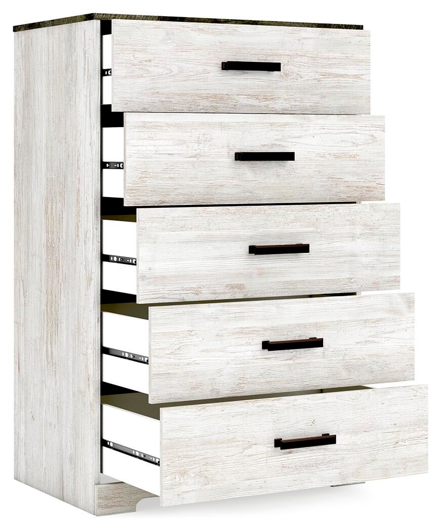 Cómoda de cinco cajones Shawburn