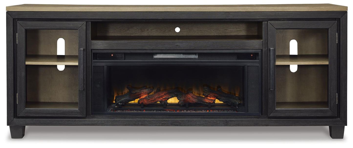 Mueble para TV Foyland de 83" con chimenea eléctrica