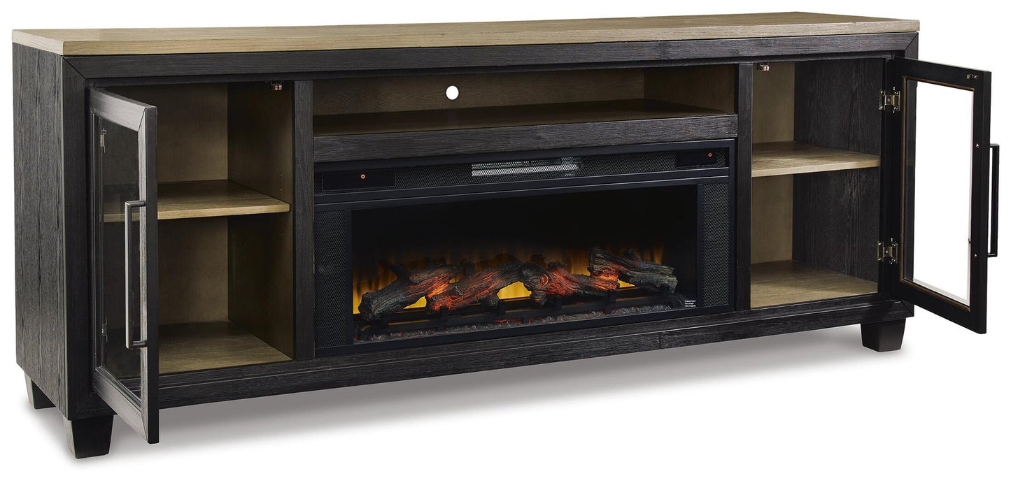 Mueble para TV Foyland de 83" con chimenea eléctrica