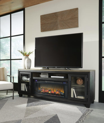 Mueble para TV Foyland de 83" con chimenea eléctrica