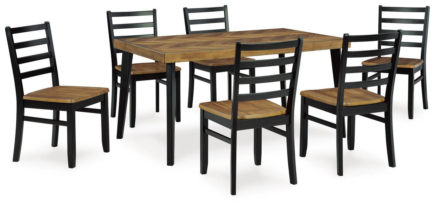 Juego de mesa Blondon RECT DRM (7 piezas)